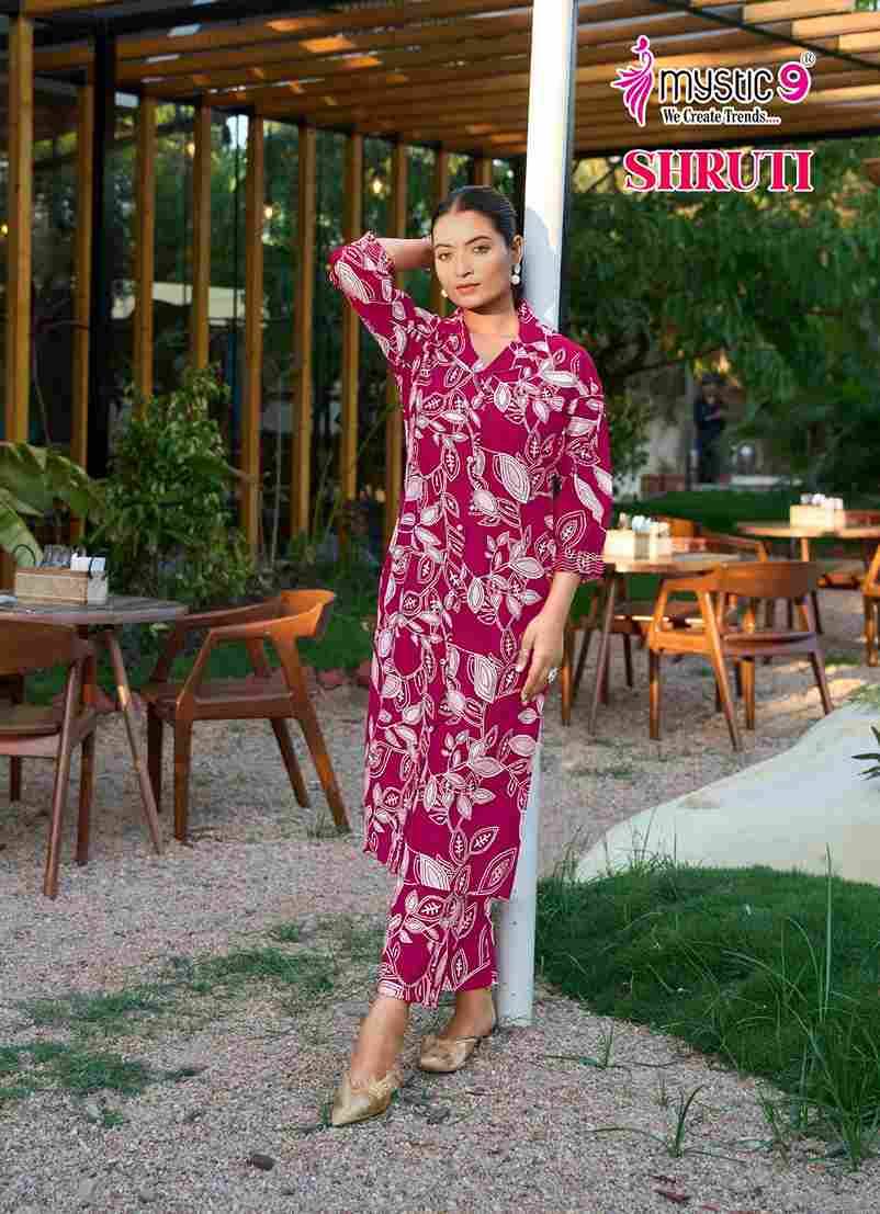 Shruti Vol-1 By Mystic 9 1001 To 1006 Series Designer Stylish Fancy Colorful Beautiful Party Wear & Ethnic Wear Collection Vertican Co-Ord At Wholesale Price