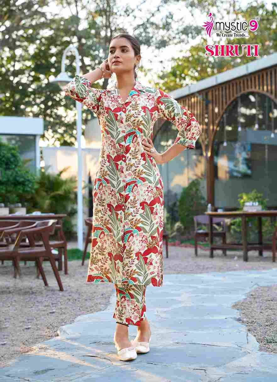 Shruti Vol-1 By Mystic 9 1001 To 1006 Series Designer Stylish Fancy Colorful Beautiful Party Wear & Ethnic Wear Collection Vertican Co-Ord At Wholesale Price