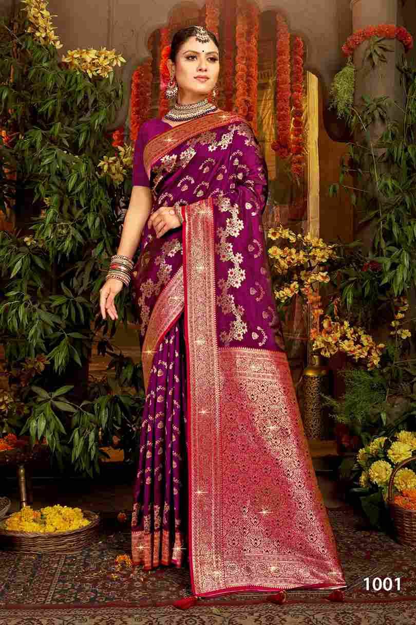 Gulaab Silk By Saroj 1001 To 1006 Series Indian Traditional Wear Collection Beautiful Stylish Fancy Colorful Party Wear & Occasional Wear Soft Silk Sarees At Wholesale Price