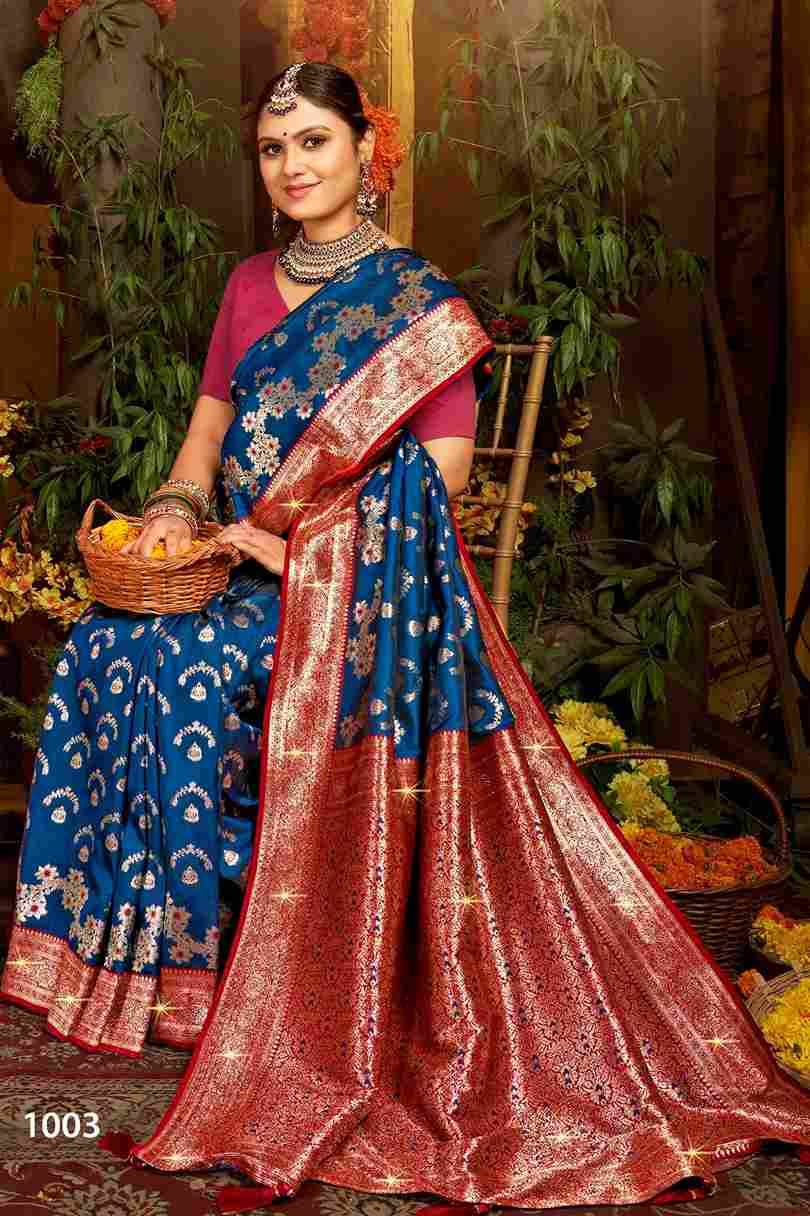 Gulaab Silk By Saroj 1001 To 1006 Series Indian Traditional Wear Collection Beautiful Stylish Fancy Colorful Party Wear & Occasional Wear Soft Silk Sarees At Wholesale Price