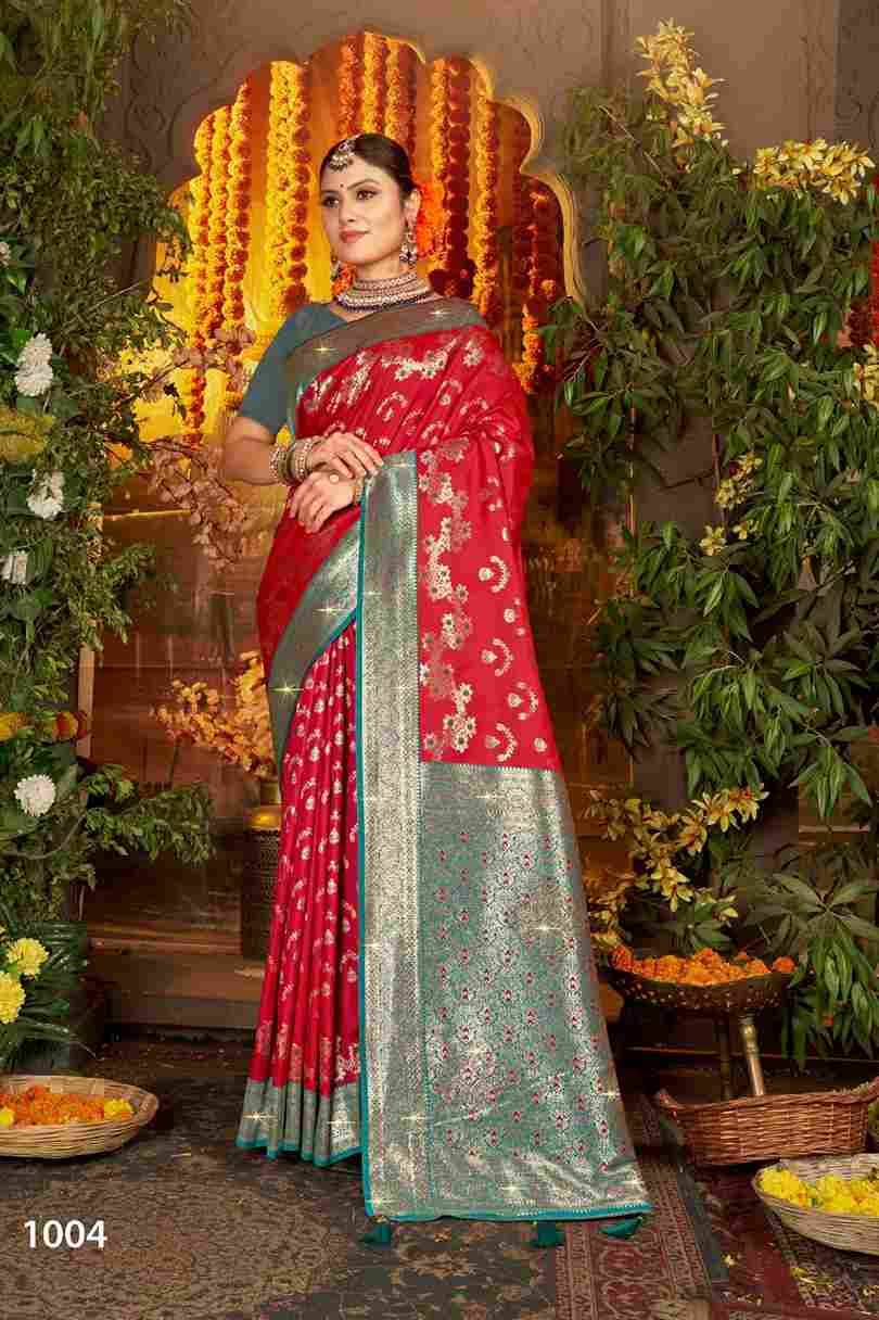 Gulaab Silk By Saroj 1001 To 1006 Series Indian Traditional Wear Collection Beautiful Stylish Fancy Colorful Party Wear & Occasional Wear Soft Silk Sarees At Wholesale Price