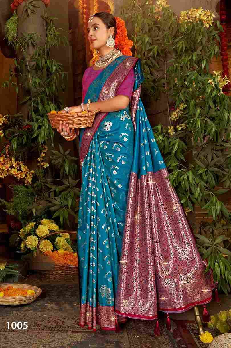 Gulaab Silk By Saroj 1001 To 1006 Series Indian Traditional Wear Collection Beautiful Stylish Fancy Colorful Party Wear & Occasional Wear Soft Silk Sarees At Wholesale Price