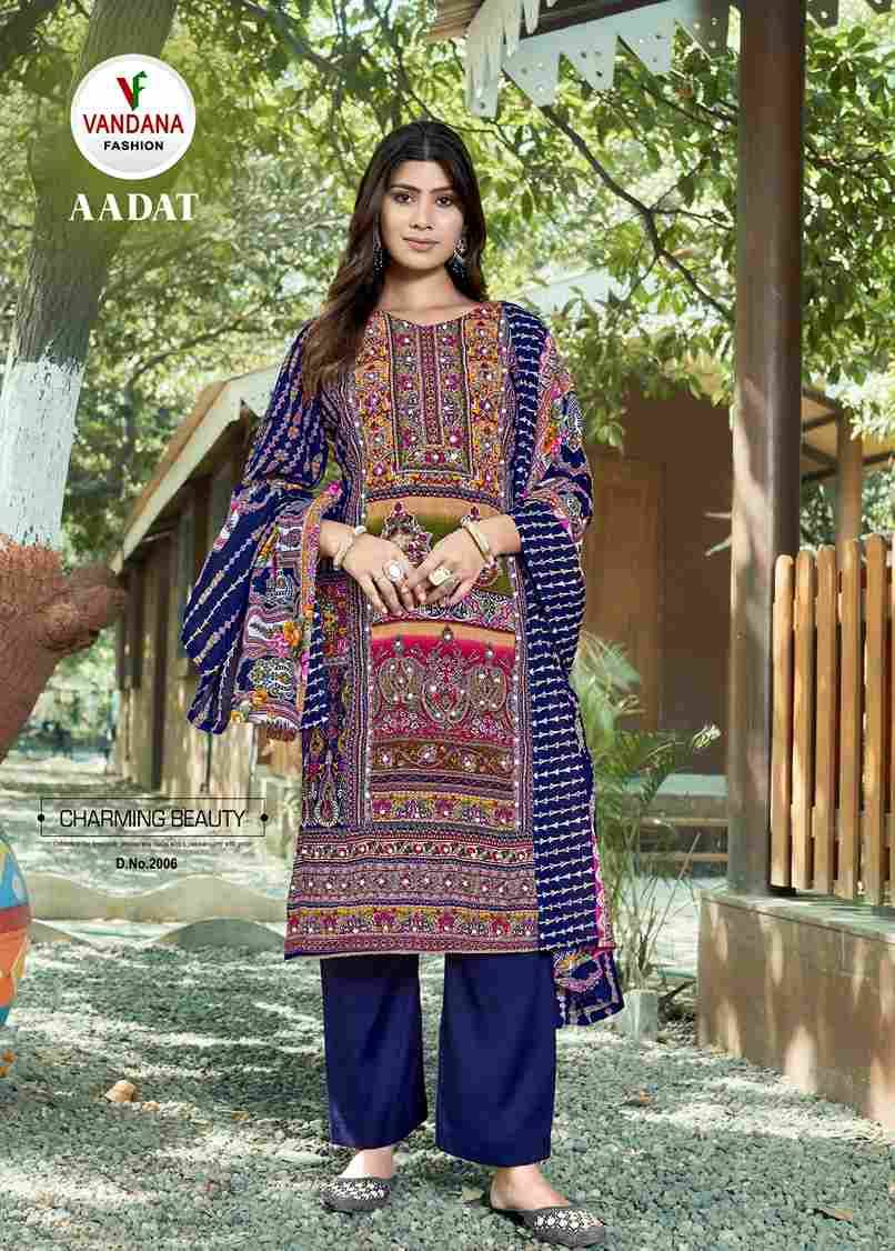 Aadat Vol-2 By Vandana Fashion 2001 To 2006 Series Beautiful Festive Suits Stylish Fancy Colorful Casual Wear & Ethnic Wear Viscose Rayon Print Dresses At Wholesale Price
