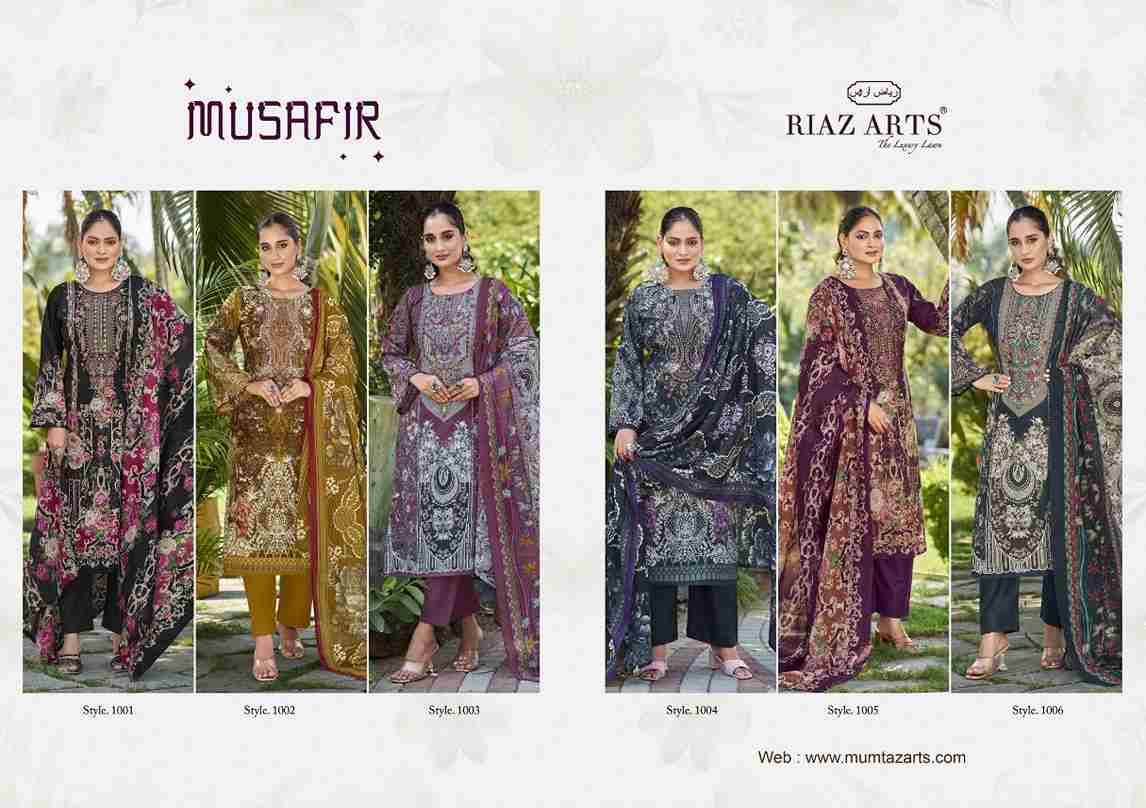 Musafir Vol-24 By Riaz Arts 1001 To 1006 Series Beautiful Festive Suits Stylish Fancy Colorful Casual Wear & Ethnic Wear Pure Lawn Cambric Print Dresses At Wholesale Price