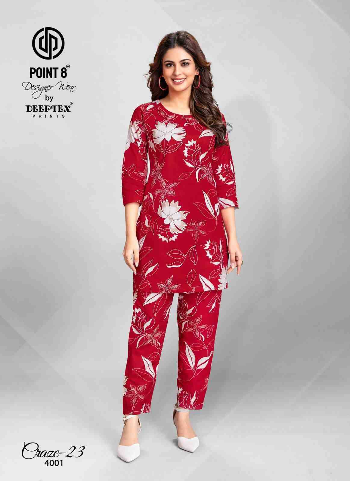 Craze-23 Vol-4 By Deeptex Prints 4001 To 4010 Series Designer Stylish Fancy Colorful Beautiful Party Wear & Ethnic Wear Collection Premium Cotton Co-Ords At Wholesale Price