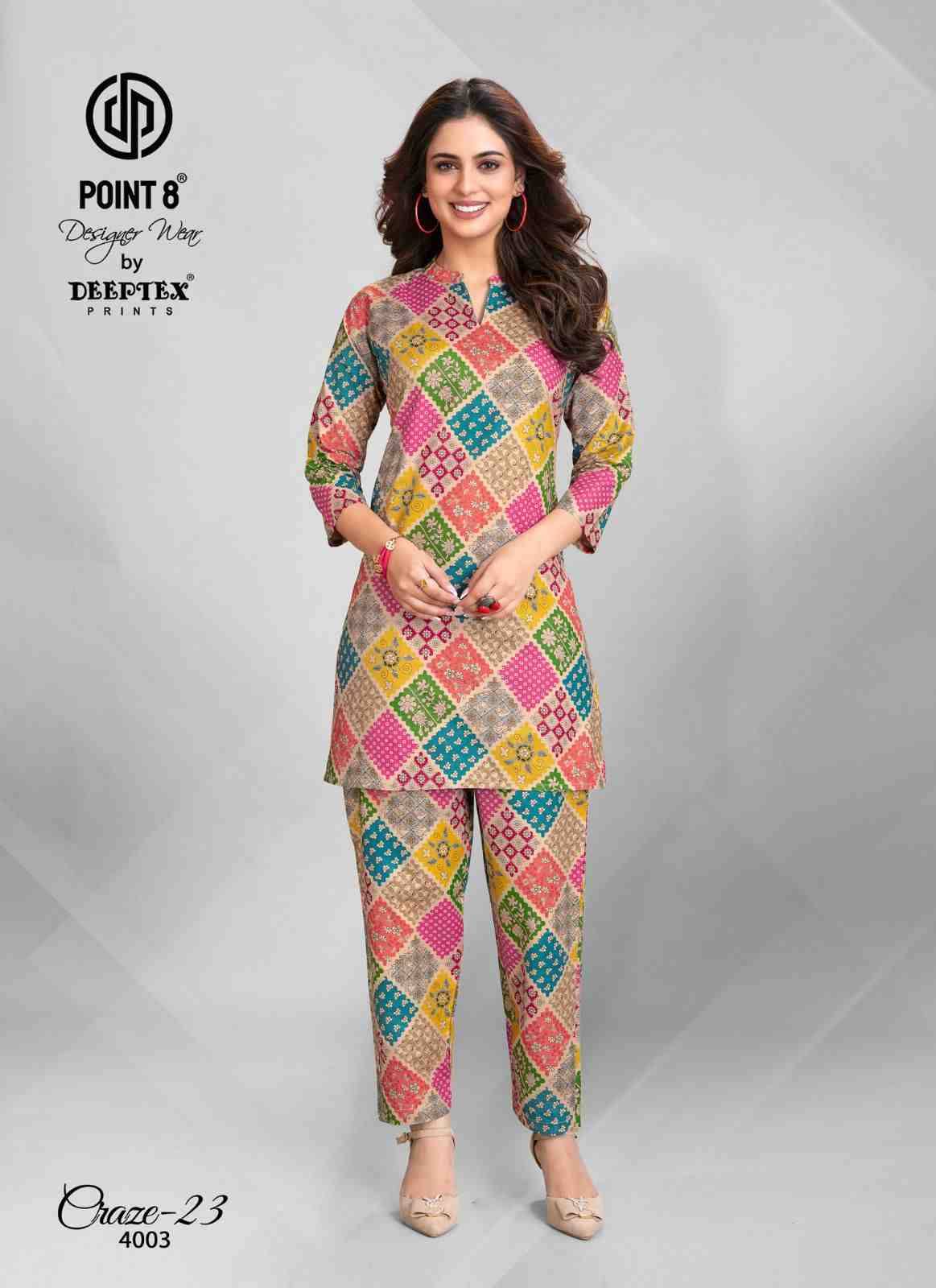 Craze-23 Vol-4 By Deeptex Prints 4001 To 4010 Series Designer Stylish Fancy Colorful Beautiful Party Wear & Ethnic Wear Collection Premium Cotton Co-Ords At Wholesale Price