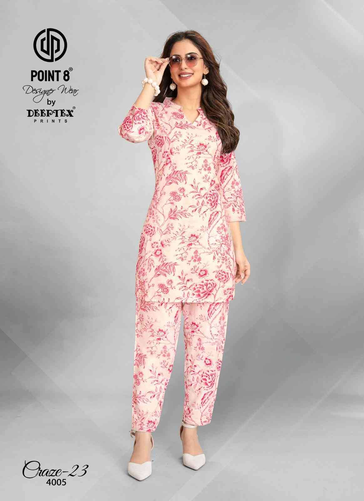 Craze-23 Vol-4 By Deeptex Prints 4001 To 4010 Series Designer Stylish Fancy Colorful Beautiful Party Wear & Ethnic Wear Collection Premium Cotton Co-Ords At Wholesale Price