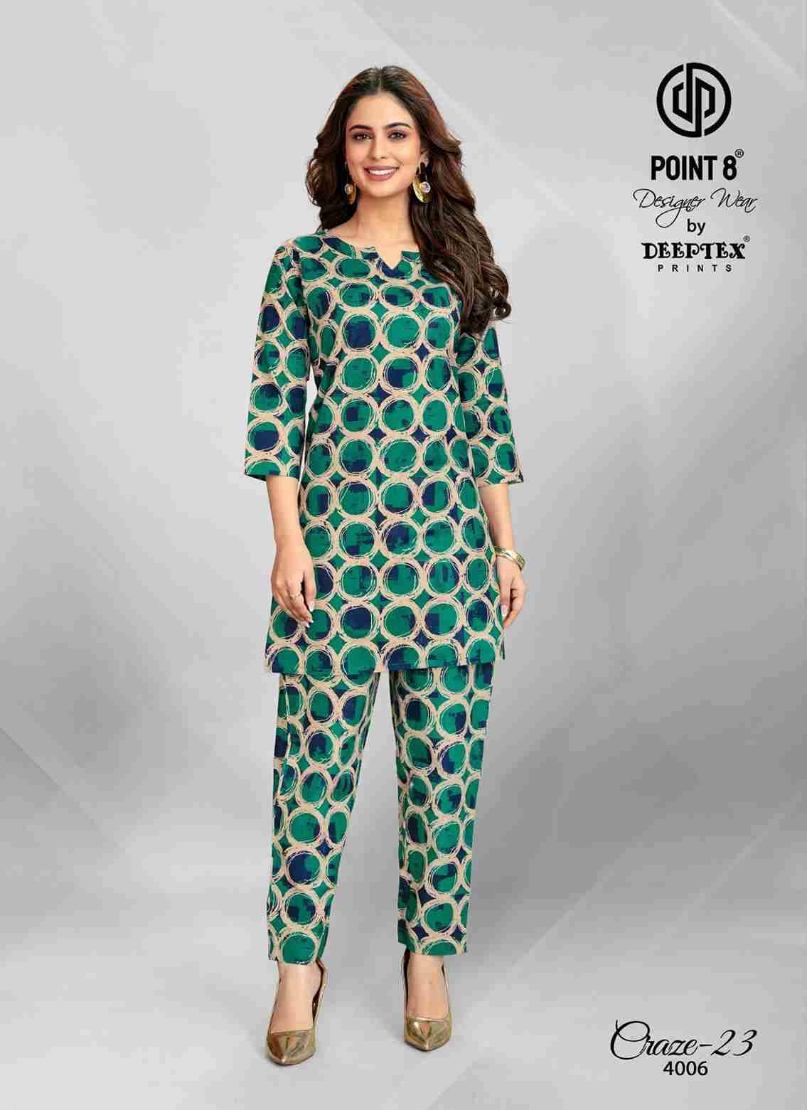 Craze-23 Vol-4 By Deeptex Prints 4001 To 4010 Series Designer Stylish Fancy Colorful Beautiful Party Wear & Ethnic Wear Collection Premium Cotton Co-Ords At Wholesale Price