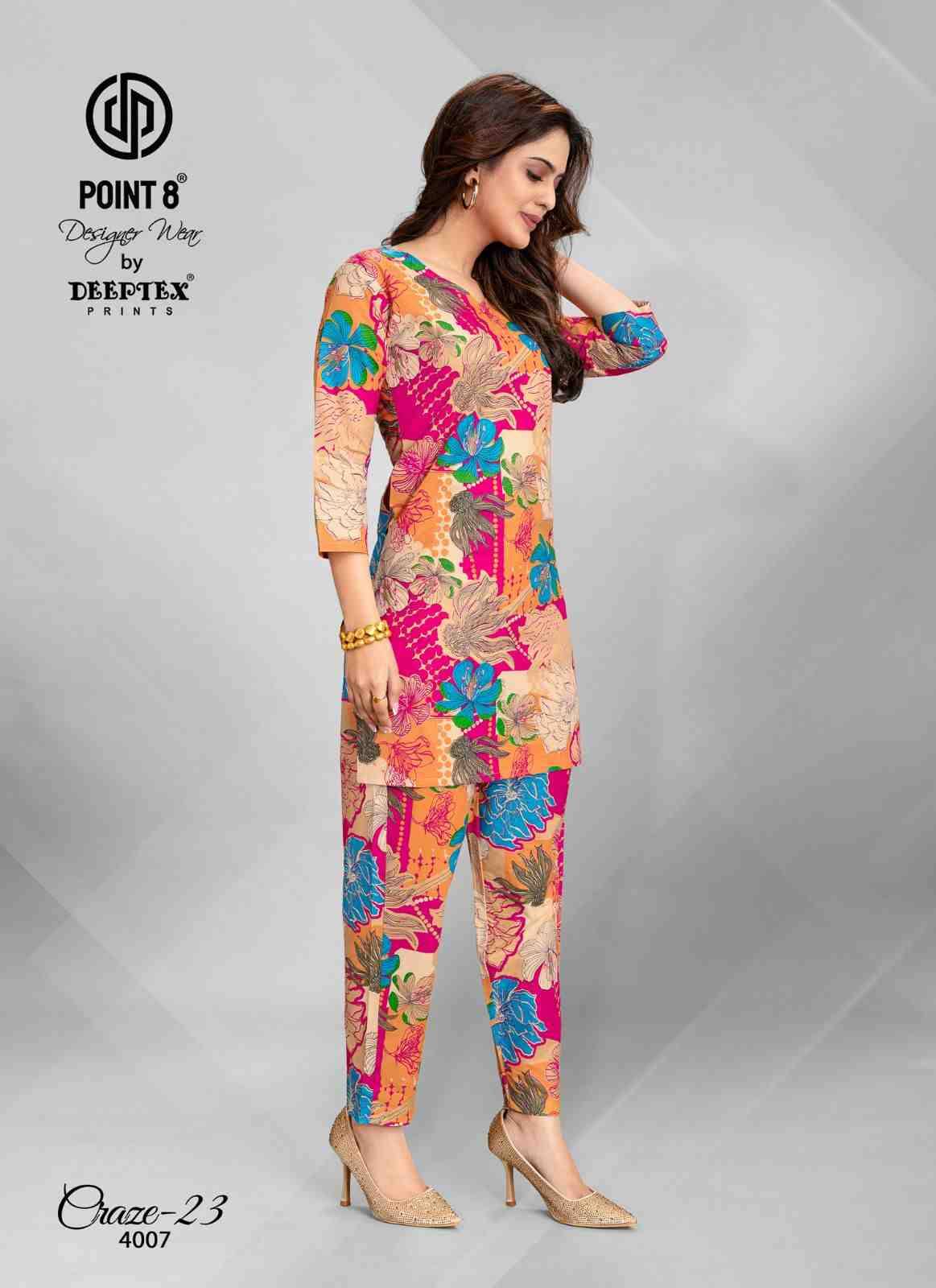 Craze-23 Vol-4 By Deeptex Prints 4001 To 4010 Series Designer Stylish Fancy Colorful Beautiful Party Wear & Ethnic Wear Collection Premium Cotton Co-Ords At Wholesale Price