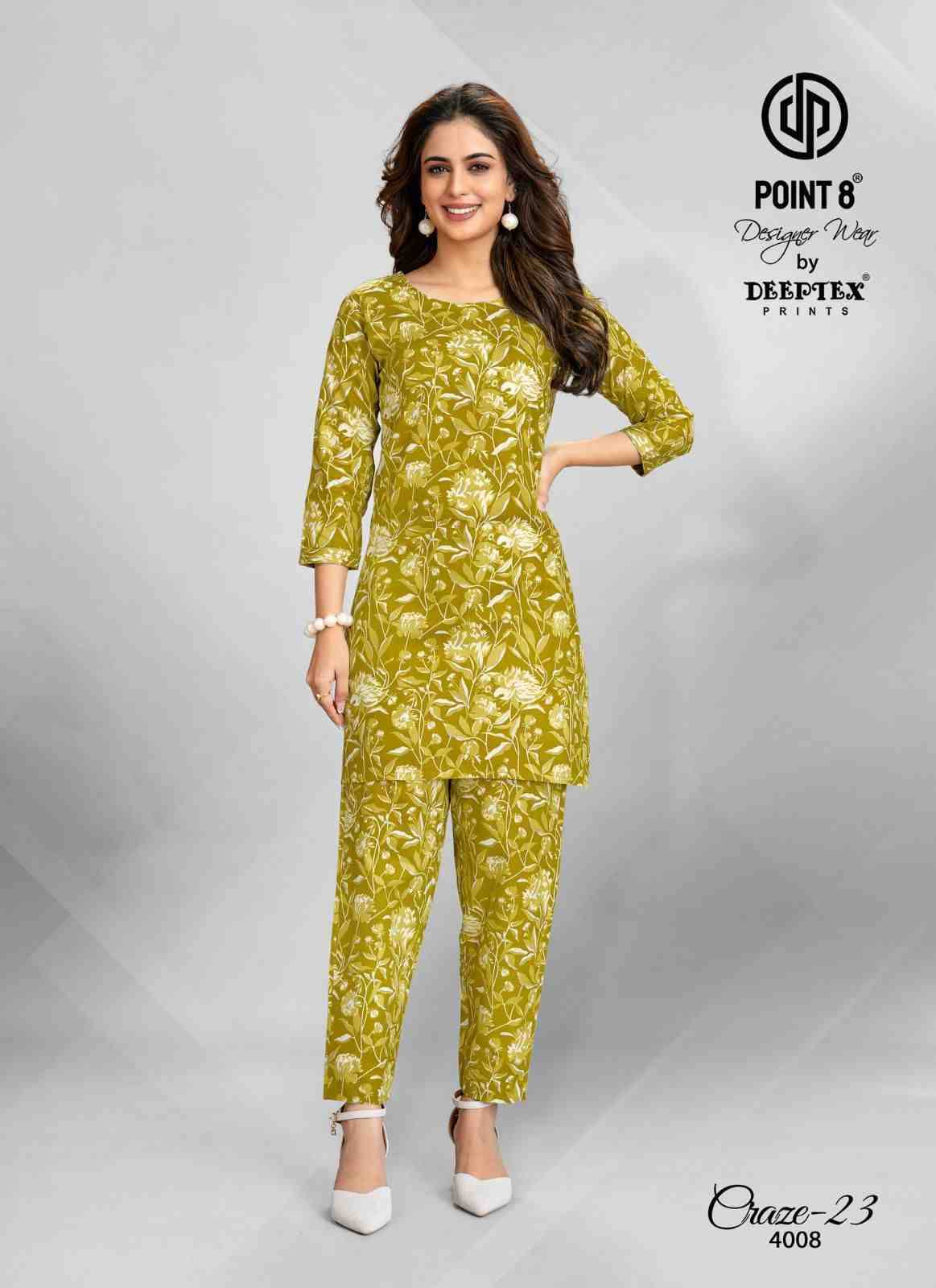 Craze-23 Vol-4 By Deeptex Prints 4001 To 4010 Series Designer Stylish Fancy Colorful Beautiful Party Wear & Ethnic Wear Collection Premium Cotton Co-Ords At Wholesale Price