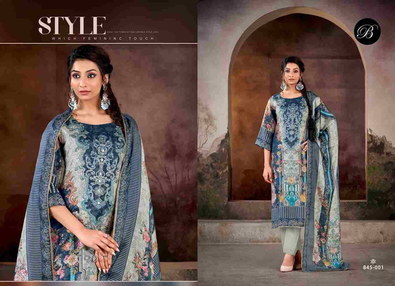Kanika Vol-3 By Belliza 845-001 To 845-003 Series Beautiful Festive Suits Stylish Fancy Colorful Casual Wear & Ethnic Wear Pure Viscose Muslin Print Dresses At Wholesale Price