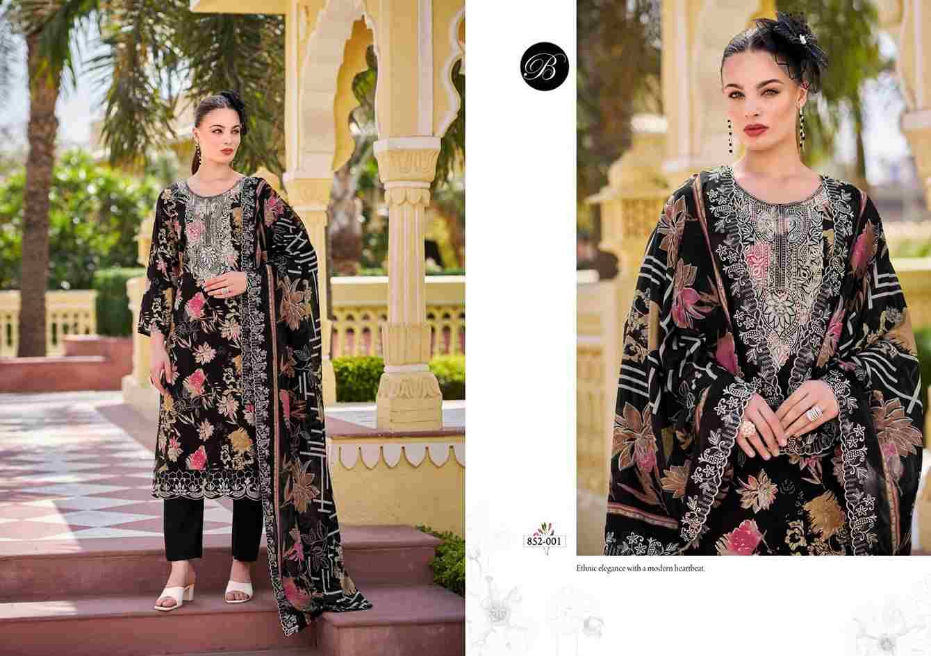 Tanaya By Belliza 852-001 To 852-006 Series Beautiful Suits Colorful Stylish Fancy Casual Wear & Ethnic Wear Pure Viscose Rayon Dresses At Wholesale Price