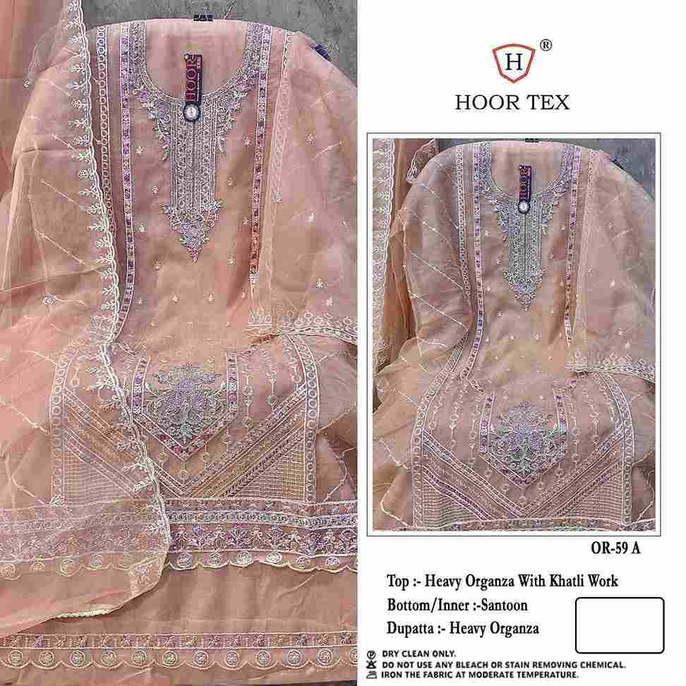 Hoor Tex Hit Design OR-59 Colours By Hoor Tex OR-59-A To OR-59-D Series Beautiful Pakistani Suits Stylish Colorful Fancy Casual Wear & Ethnic Wear Heavy Organza Embroidered Dresses At Wholesale Price