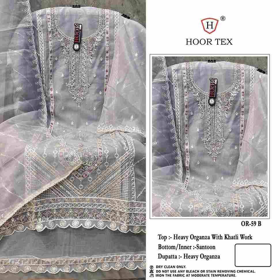Hoor Tex Hit Design OR-59 Colours By Hoor Tex OR-59-A To OR-59-D Series Beautiful Pakistani Suits Stylish Colorful Fancy Casual Wear & Ethnic Wear Heavy Organza Embroidered Dresses At Wholesale Price