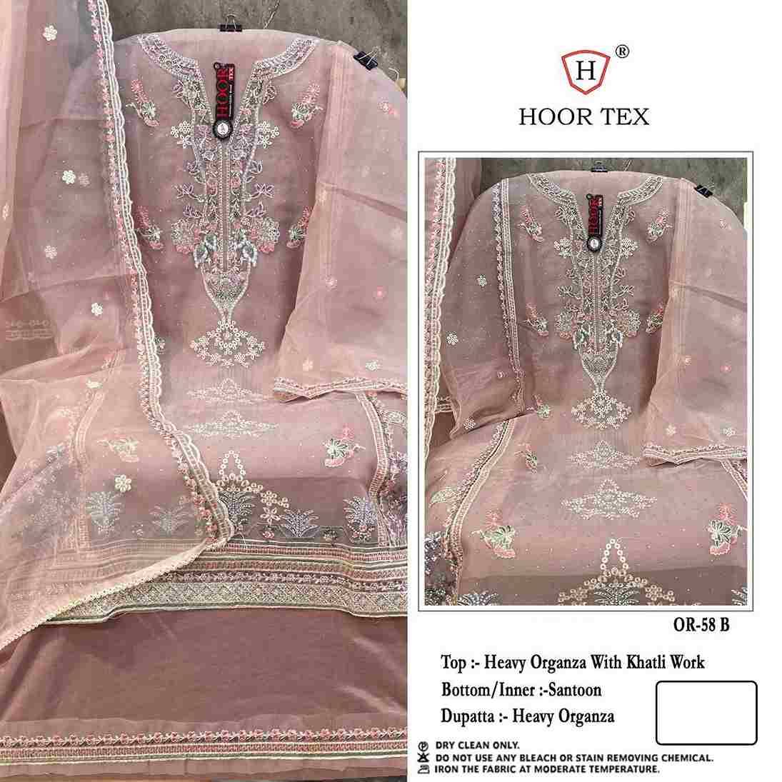 Hoor Tex Hit Design OR-58 Colours By Hoor Tex OR-58-A To OR-58-D Series Beautiful Pakistani Suits Stylish Colorful Fancy Casual Wear & Ethnic Wear Heavy Organza Embroidered Dresses At Wholesale Price