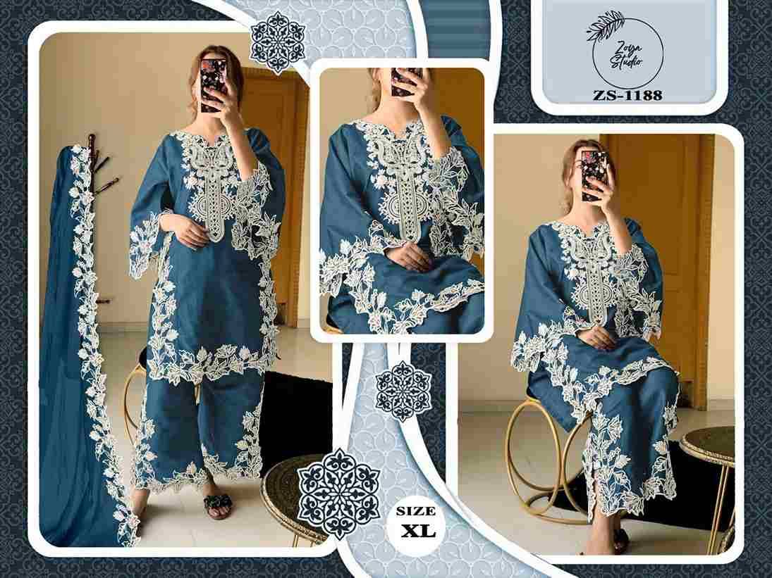 ZS-1188 Colours By ZS Textile 1188-A To 1188-F Series Beautiful Pakistani Suits Colorful Stylish Fancy Casual Wear & Ethnic Wear Romna Silk Dresses At Wholesale Price