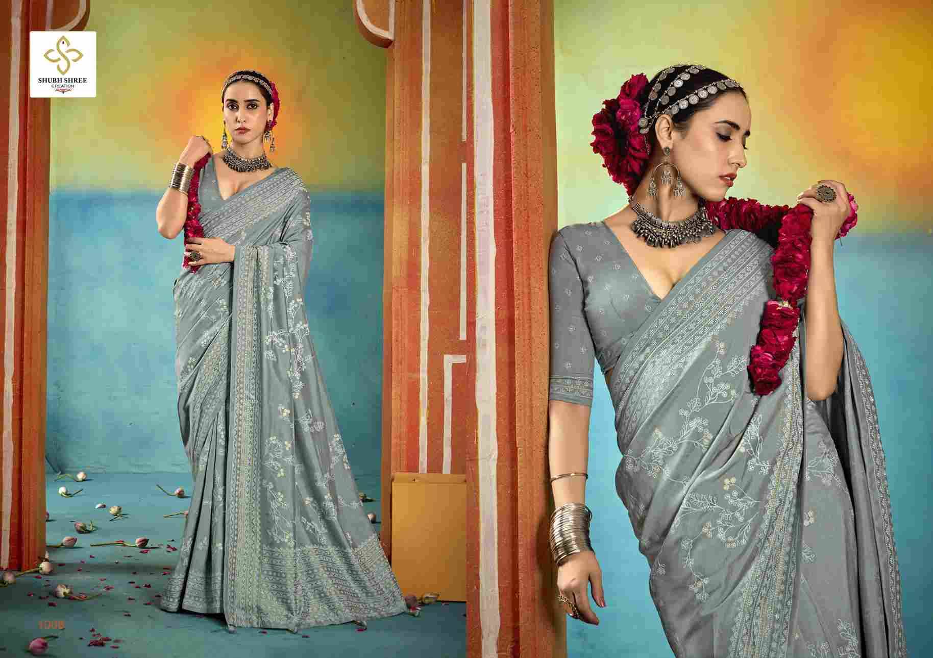 Sarangi By Shubh Saree 1001 To 1012 Series Indian Traditional Wear Collection Beautiful Stylish Fancy Colorful Party Wear & Occasional Wear Velvet Tussar Silk Sarees At Wholesale Price