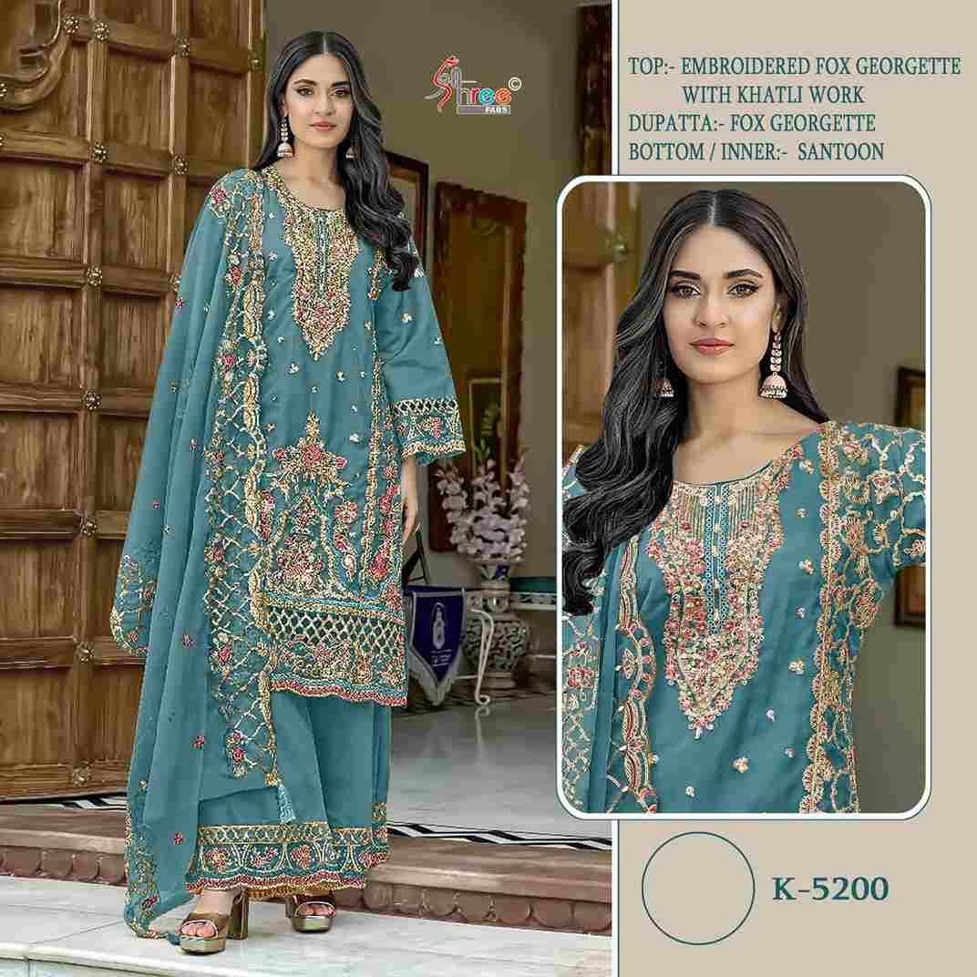 Shree Fabs Hit Design K-5200 Colours By Shree Fabs K-5200-A To K-5200-D Series Designer Pakistani Suits Beautiful Fancy Stylish Colorful Party Wear & Occasional Wear Faux Georgette With Embroidery Dresses At Wholesale Price