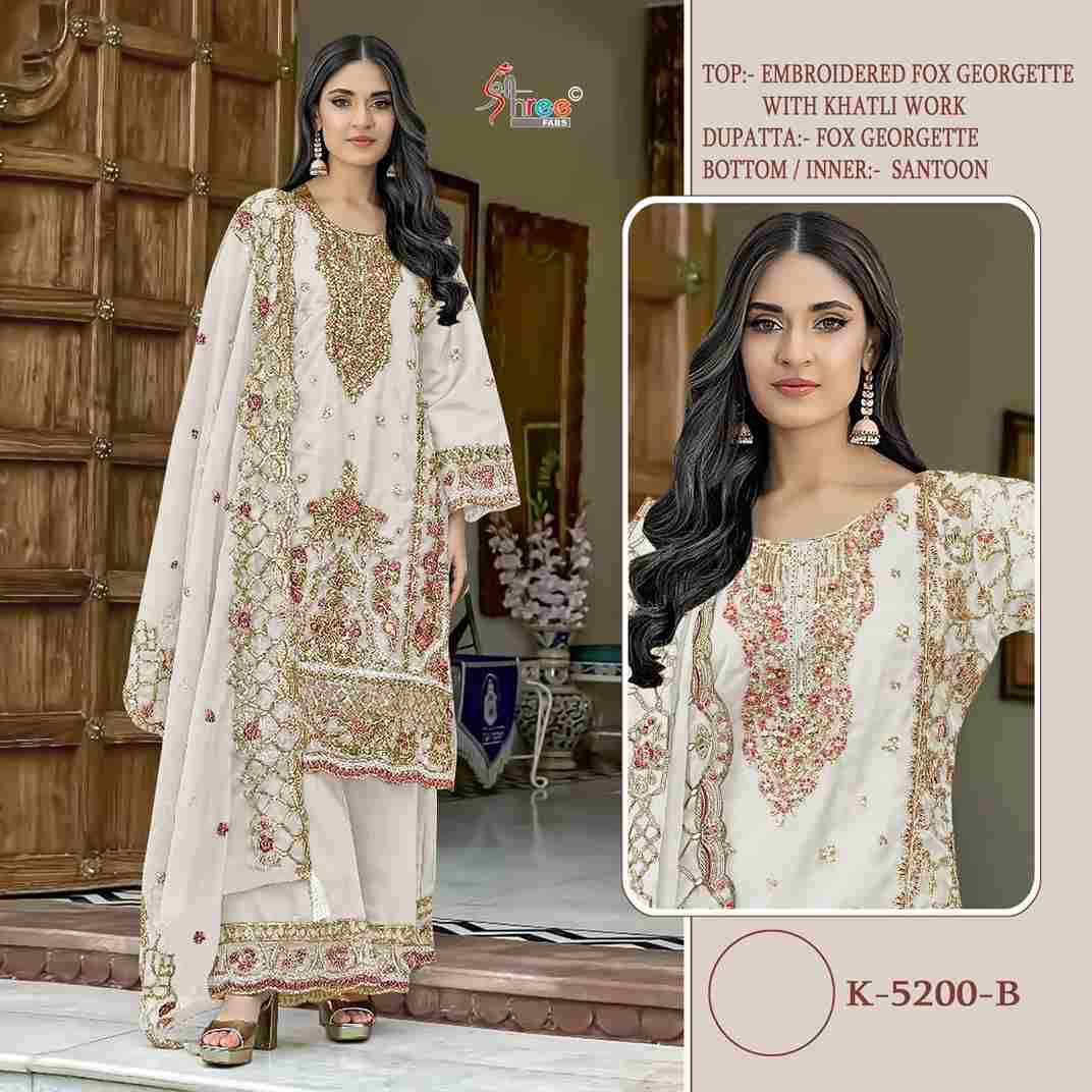 Shree Fabs Hit Design K-5200 Colours By Shree Fabs K-5200-A To K-5200-D Series Designer Pakistani Suits Beautiful Fancy Stylish Colorful Party Wear & Occasional Wear Faux Georgette With Embroidery Dresses At Wholesale Price
