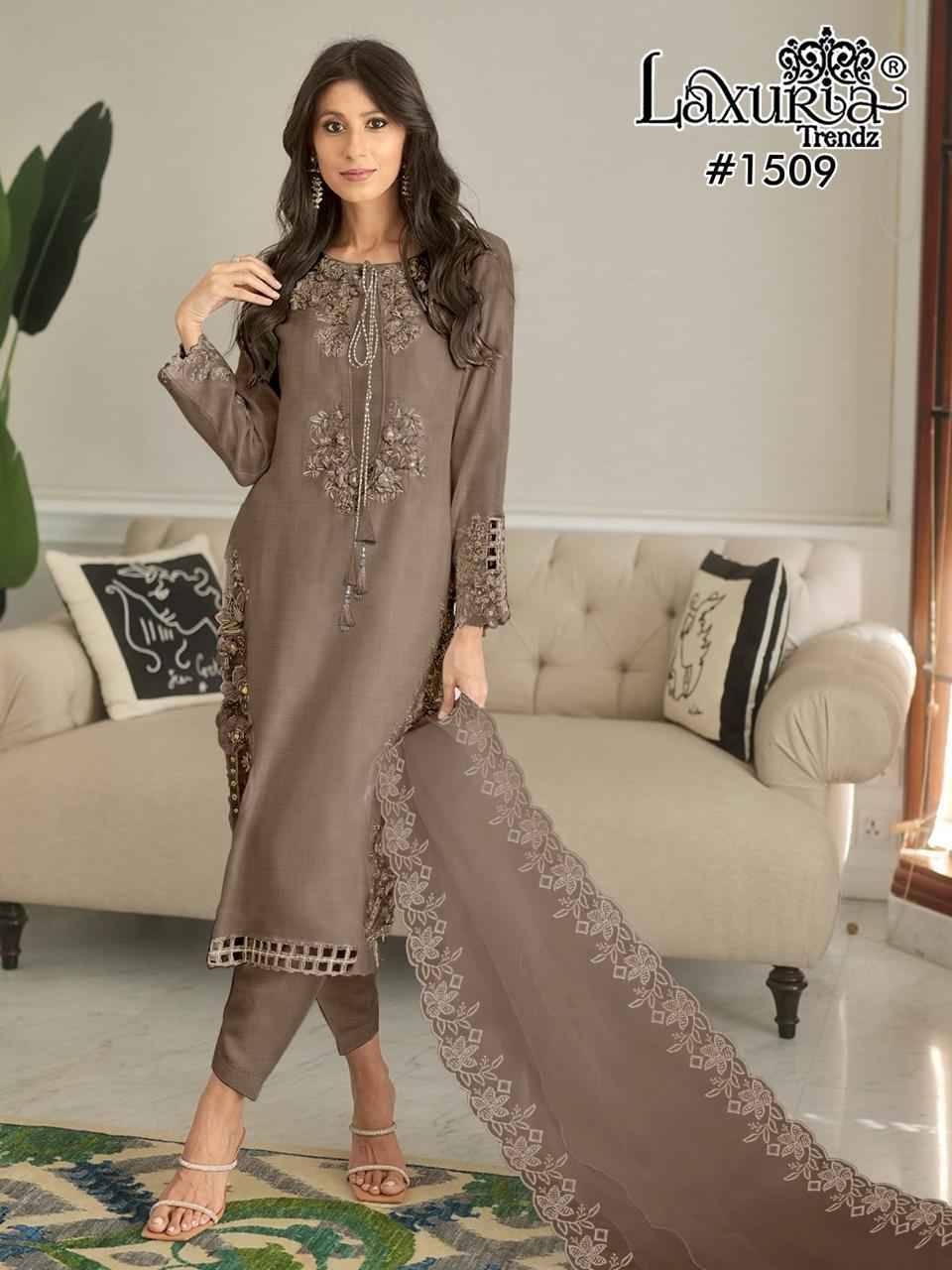 Luxuria Trendz 1509 Colours By Luxuria 1509-A To 1509-C Series Beautiful Pakistani Suits Colorful Stylish Fancy Casual Wear & Ethnic Wear Fancy Dresses At Wholesale Price