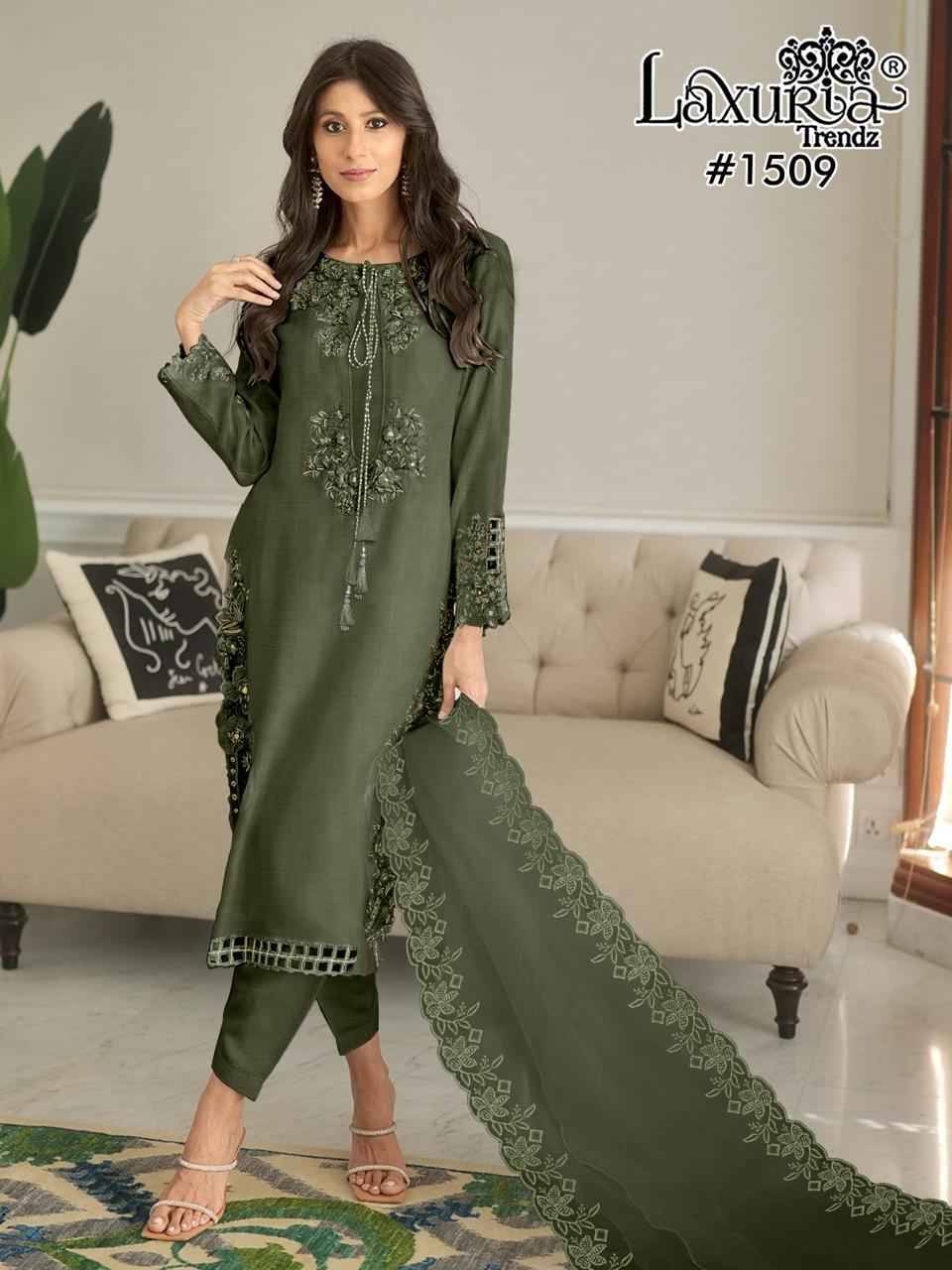 Luxuria Trendz 1509 Colours By Luxuria 1509-A To 1509-C Series Beautiful Pakistani Suits Colorful Stylish Fancy Casual Wear & Ethnic Wear Fancy Dresses At Wholesale Price
