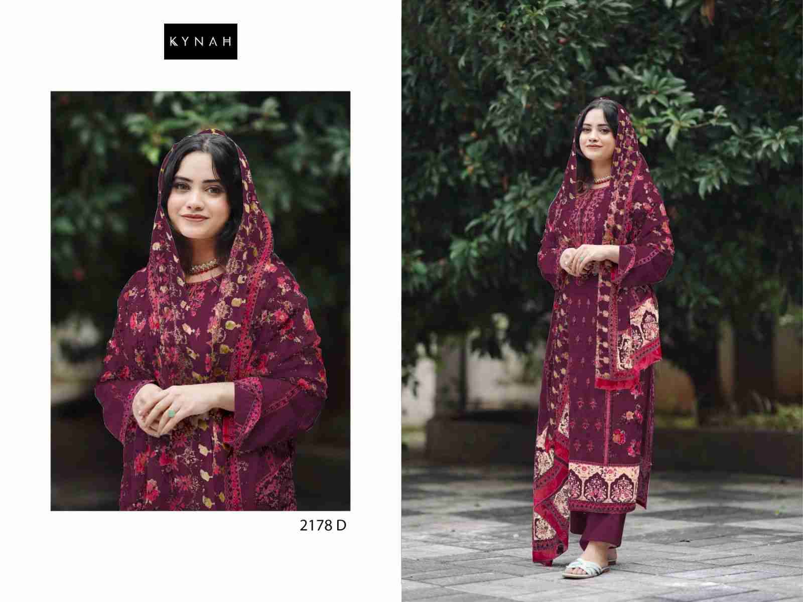 Kynah-2178 Colours By Fashid Wholesale 2178-B To 2178-D Series Designer Stylish Fancy Colorful Beautiful Party Wear & Ethnic Wear Collection Pure Lawn Dresses At Wholesale Price