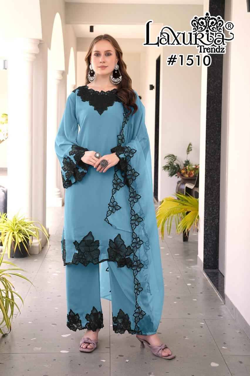 Luxuria Trendz 1510 Colours By Luxuria 1510-A To 1510-C Series Beautiful Pakistani Suits Colorful Stylish Fancy Casual Wear & Ethnic Wear Faux Dresses At Wholesale Price