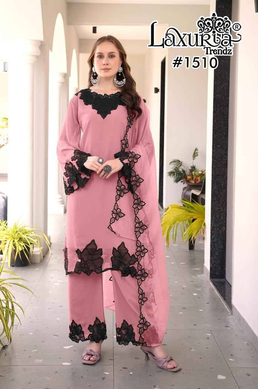 Luxuria Trendz 1510 Colours By Luxuria 1510-A To 1510-C Series Beautiful Pakistani Suits Colorful Stylish Fancy Casual Wear & Ethnic Wear Faux Dresses At Wholesale Price