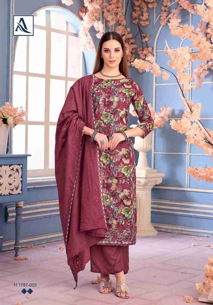 Rizwana By Alok Suit 1787-001 To 1787-006 Series Beautiful Festive Suits Stylish Fancy Colorful Casual Wear & Ethnic Wear Pure Cambric Cotton Embroidered Dresses At Wholesale Price