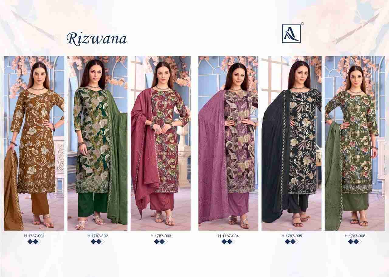Rizwana By Alok Suit 1787-001 To 1787-006 Series Beautiful Festive Suits Stylish Fancy Colorful Casual Wear & Ethnic Wear Pure Cambric Cotton Embroidered Dresses At Wholesale Price
