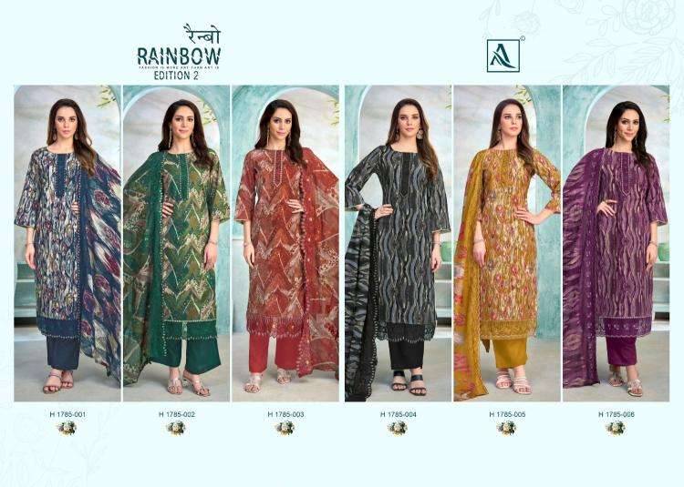 Rainbow Vol-2 By Alok Suit 1785-001 To 1785-006 Series Beautiful Festive Suits Stylish Fancy Colorful Casual Wear & Ethnic Wear Pure Cambric Cotton Print Dresses At Wholesale Price