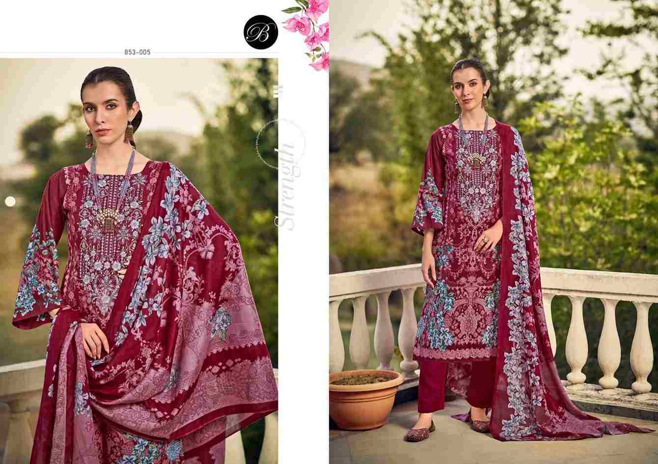 Naira Vol-107 By Belliza 853-001 To 853-008 Series Beautiful Festive Suits Stylish Fancy Colorful Casual Wear & Ethnic Wear Pure Cotton Print Dresses At Wholesale Price