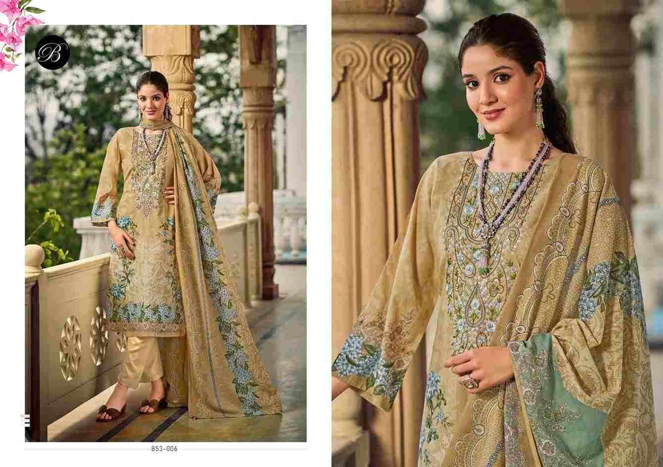 Naira Vol-107 By Belliza 853-001 To 853-008 Series Beautiful Festive Suits Stylish Fancy Colorful Casual Wear & Ethnic Wear Pure Cotton Print Dresses At Wholesale Price