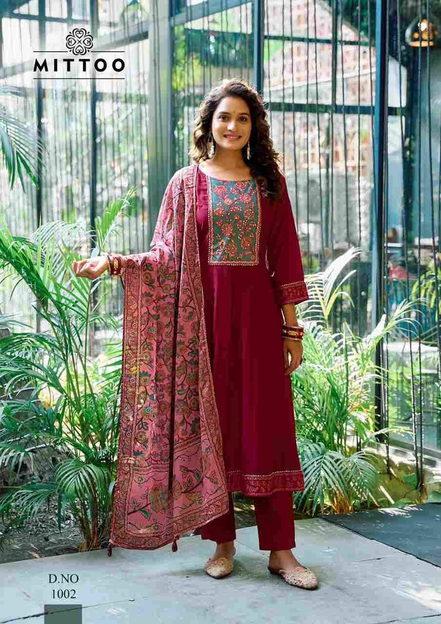 Muskaan By Mittoo 1001 To 1006 Series Designer Festive Suits Beautiful Stylish Fancy Colorful Party Wear & Occasional Wear Modal Silk Dresses At Wholesale Price