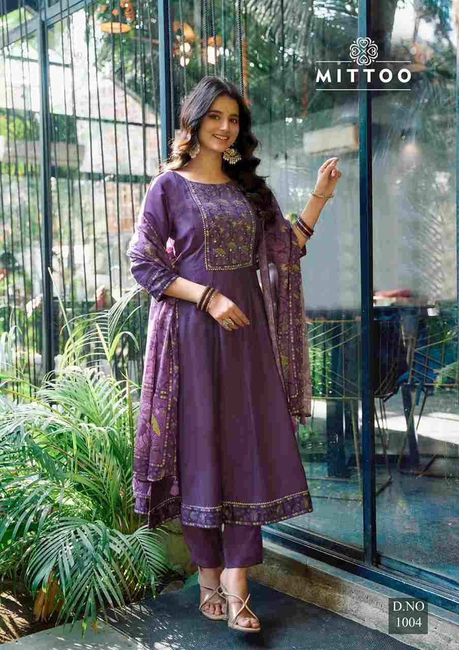 Muskaan By Mittoo 1001 To 1006 Series Designer Festive Suits Beautiful Stylish Fancy Colorful Party Wear & Occasional Wear Modal Silk Dresses At Wholesale Price