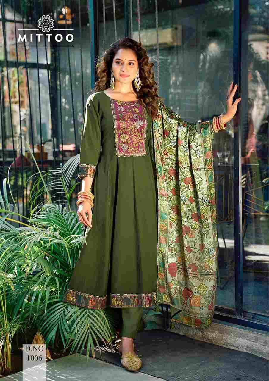 Muskaan By Mittoo 1001 To 1006 Series Designer Festive Suits Beautiful Stylish Fancy Colorful Party Wear & Occasional Wear Modal Silk Dresses At Wholesale Price