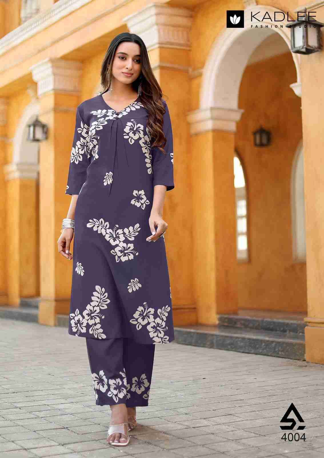 Heer By Kadlee 4001 To 4006 Series Designer Stylish Fancy Colorful Beautiful Party Wear & Ethnic Wear Collection Rayon Print Kurtis With Bottom At Wholesale Price