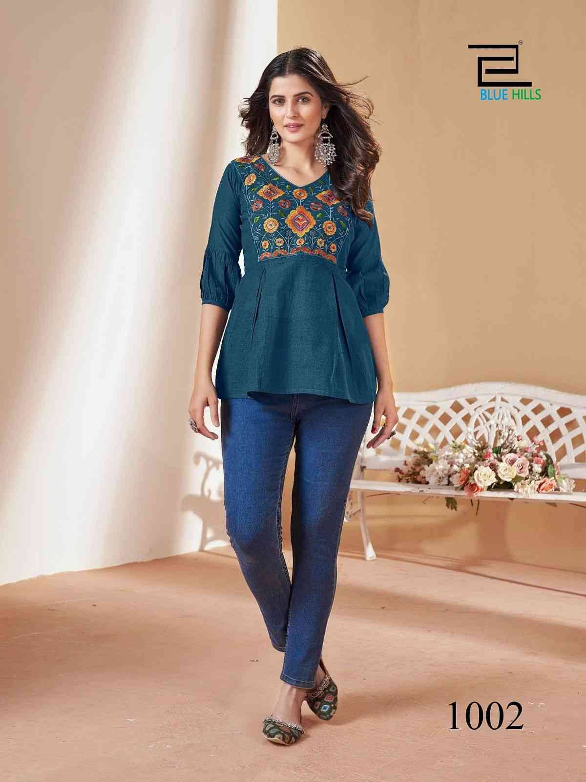 Charmi By Blue Hills 1001 To 1004 Series Designer Stylish Fancy Colorful Beautiful Party Wear & Ethnic Wear Collection Cotton Silk Print Tops At Wholesale Price