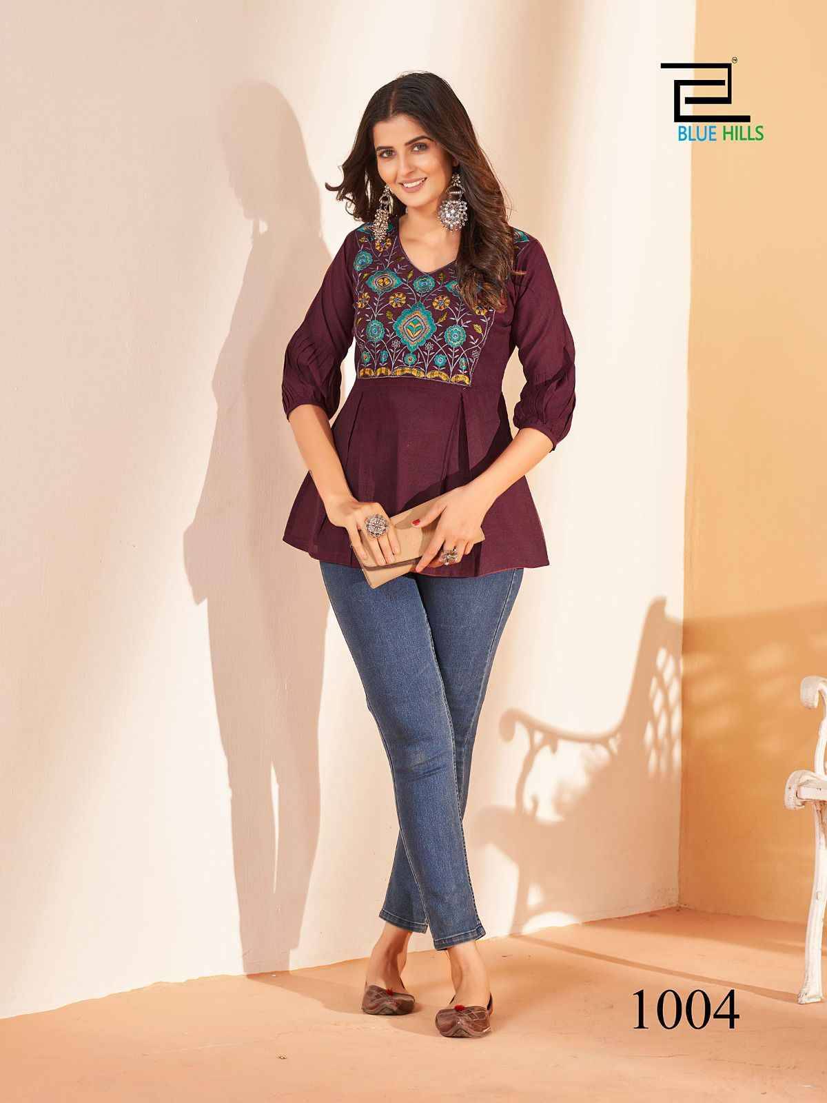 Charmi By Blue Hills 1001 To 1004 Series Designer Stylish Fancy Colorful Beautiful Party Wear & Ethnic Wear Collection Cotton Silk Print Tops At Wholesale Price