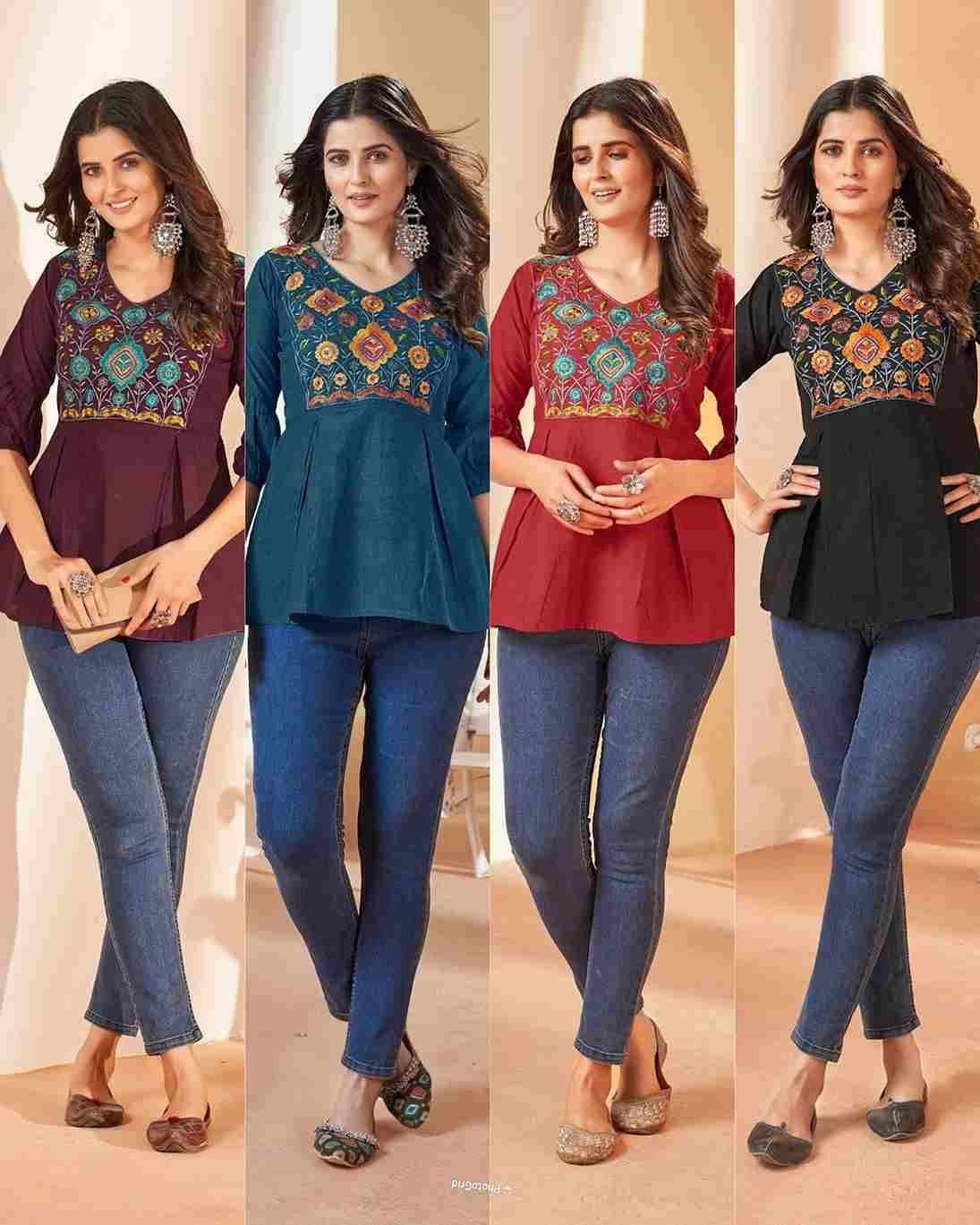 Charmi By Blue Hills 1001 To 1004 Series Designer Stylish Fancy Colorful Beautiful Party Wear & Ethnic Wear Collection Cotton Silk Print Tops At Wholesale Price
