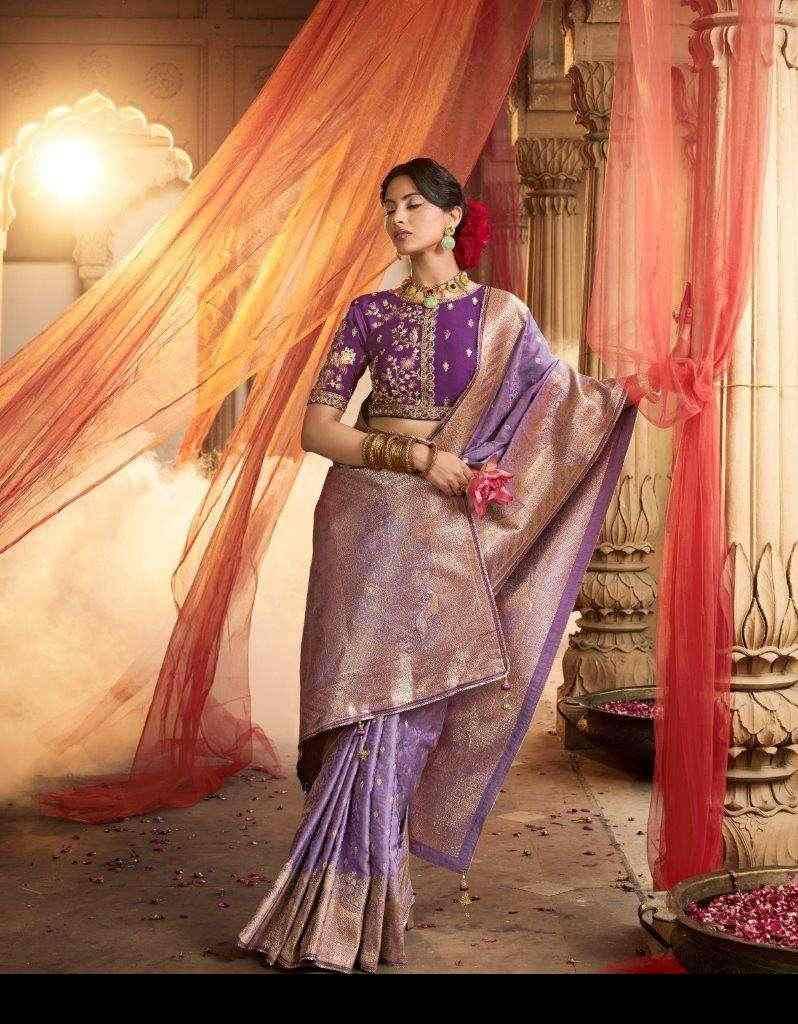 Kaya By Kira K-6101 To K-6110 Series Indian Traditional Wear Collection Beautiful Stylish Fancy Colorful Party Wear & Occasional Wear Pure Satin Sarees At Wholesale Price