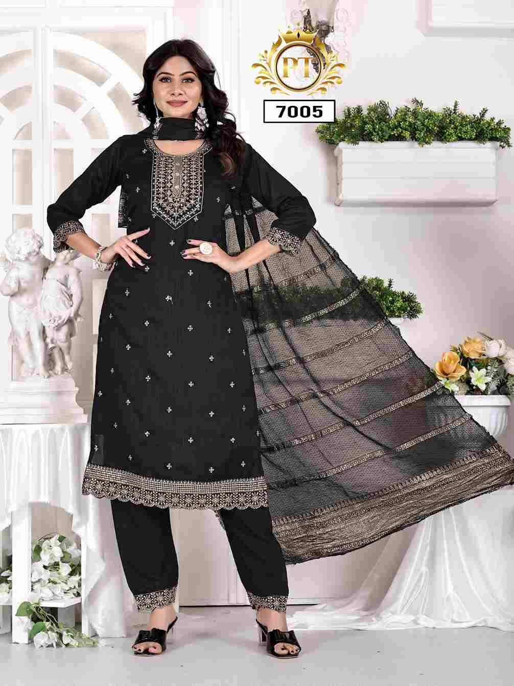 Summer Special Vol-1 By Padmavati Textiles 7001 To 7006 Series Designer Festive Suits Beautiful Stylish Fancy Colorful Party Wear & Occasional Wear Vichitra Silk Dresses At Wholesale Price