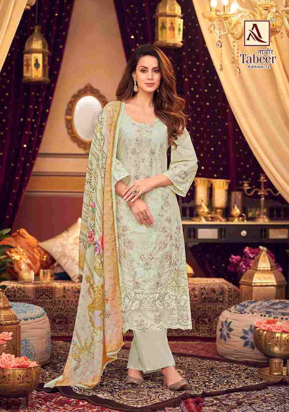 Tabeer Vol-12 By Alok Suit 1795-001 To 1795-008 Series Beautiful Festive Suits Stylish Fancy Colorful Casual Wear & Ethnic Wear Pure Cambric Lawn Embroidered Dresses At Wholesale Price