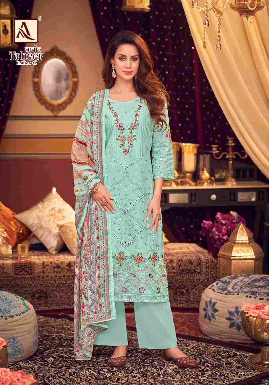 Tabeer Vol-12 By Alok Suit 1795-001 To 1795-008 Series Beautiful Festive Suits Stylish Fancy Colorful Casual Wear & Ethnic Wear Pure Cambric Lawn Embroidered Dresses At Wholesale Price
