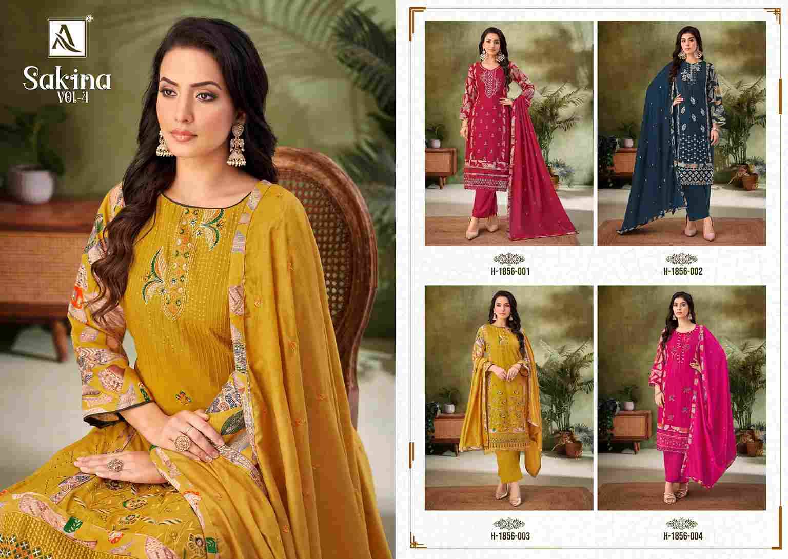 Sakina Vol-4 By Alok Suit 1856-001 To 1856-004 Series Beautiful Festive Suits Stylish Fancy Colorful Casual Wear & Ethnic Wear Pure Viscose Rayon Print Dresses At Wholesale Price