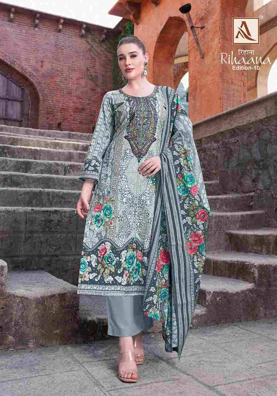 Rihaana Vol-10 By Alok Suit 810-01 To 810-08 Series Beautiful Festive Suits Stylish Fancy Colorful Casual Wear & Ethnic Wear Pure Cambric Cotton Print Dresses At Wholesale Price