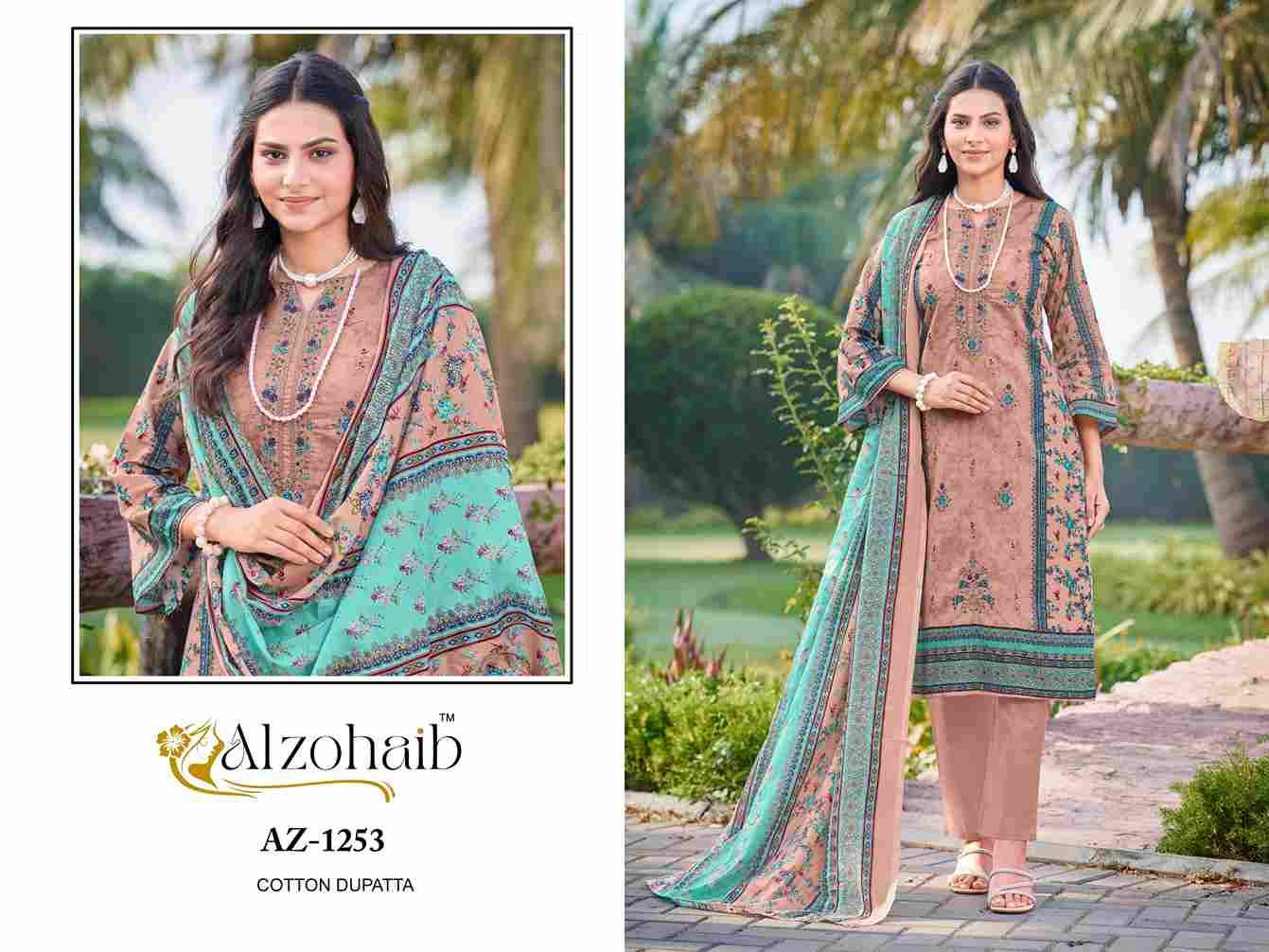 Saira Vol-1 By Alzohaib 1251 To 1255 Series Beautiful Pakistani Suits Stylish Fancy Colorful Party Wear & Occasional Wear Pure Cotton Print Dresses At Wholesale Price