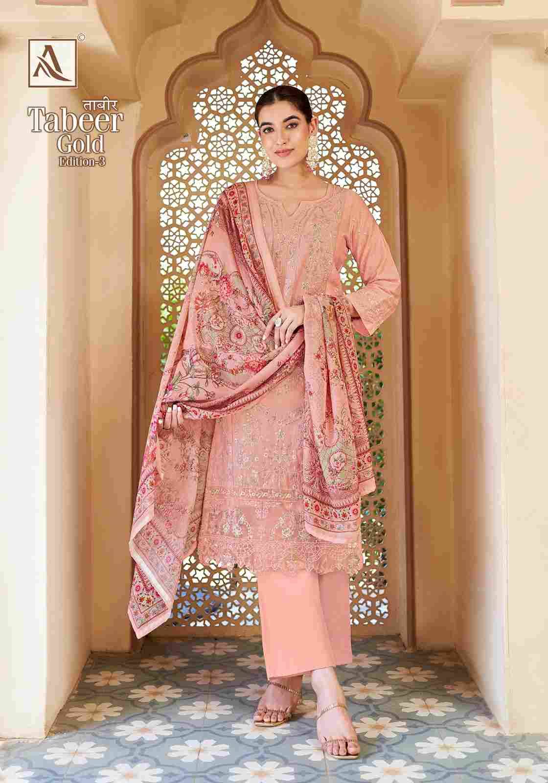 Tabeer Gold Vol-3 By Alok Suit 1945-001 To 1945-004 Series Beautiful Festive Suits Stylish Fancy Colorful Casual Wear & Ethnic Wear Pure Jam Cotton Embroidered Dresses At Wholesale Price