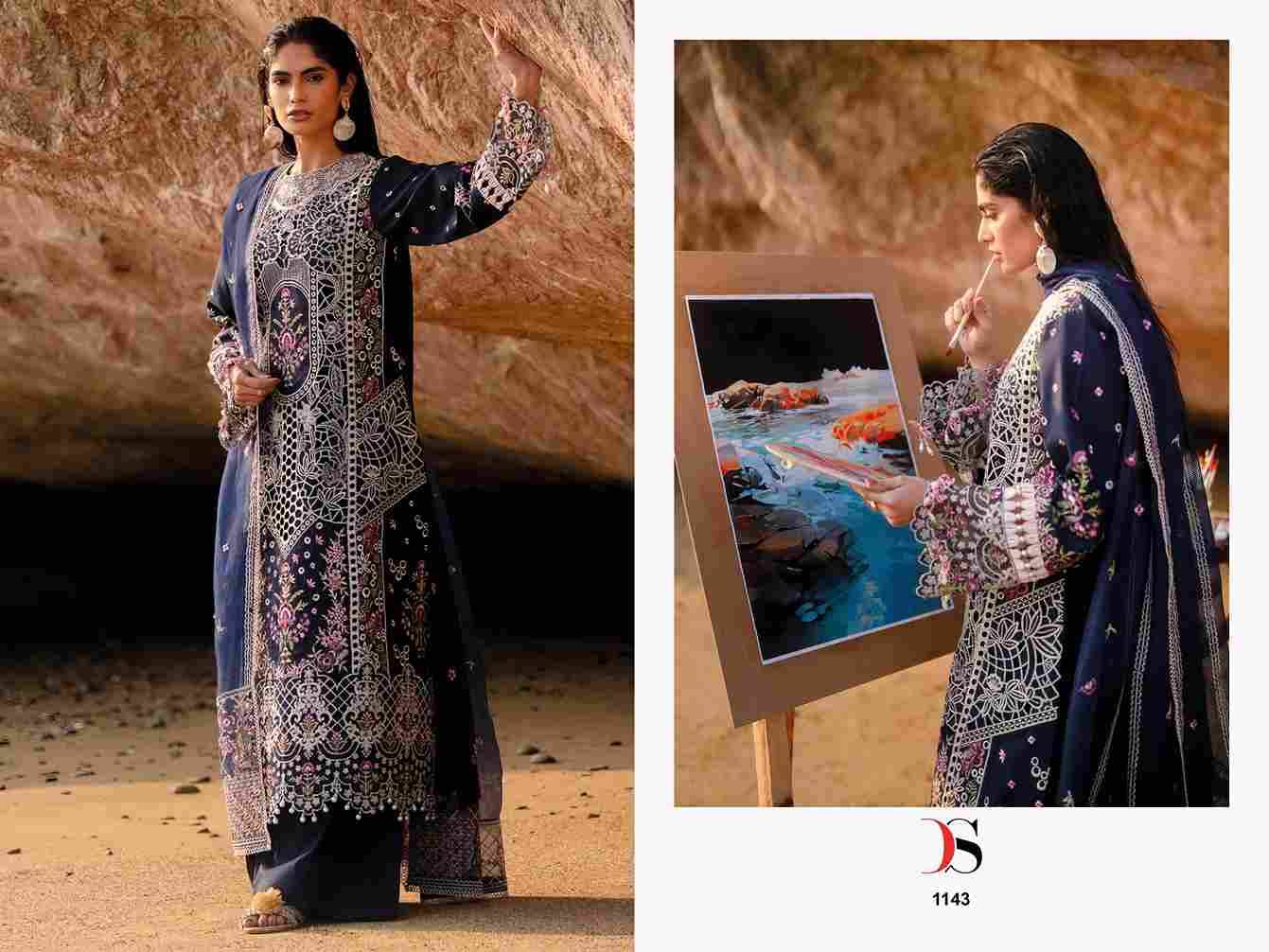 Sirene Luxury Lawn-25 By Deepsy Suits 1141 To 1146 Series Designer Pakistani Suits Beautiful Stylish Fancy Colorful Party Wear & Occasional Wear Pure Cotton Embroidered Dresses At Wholesale Price