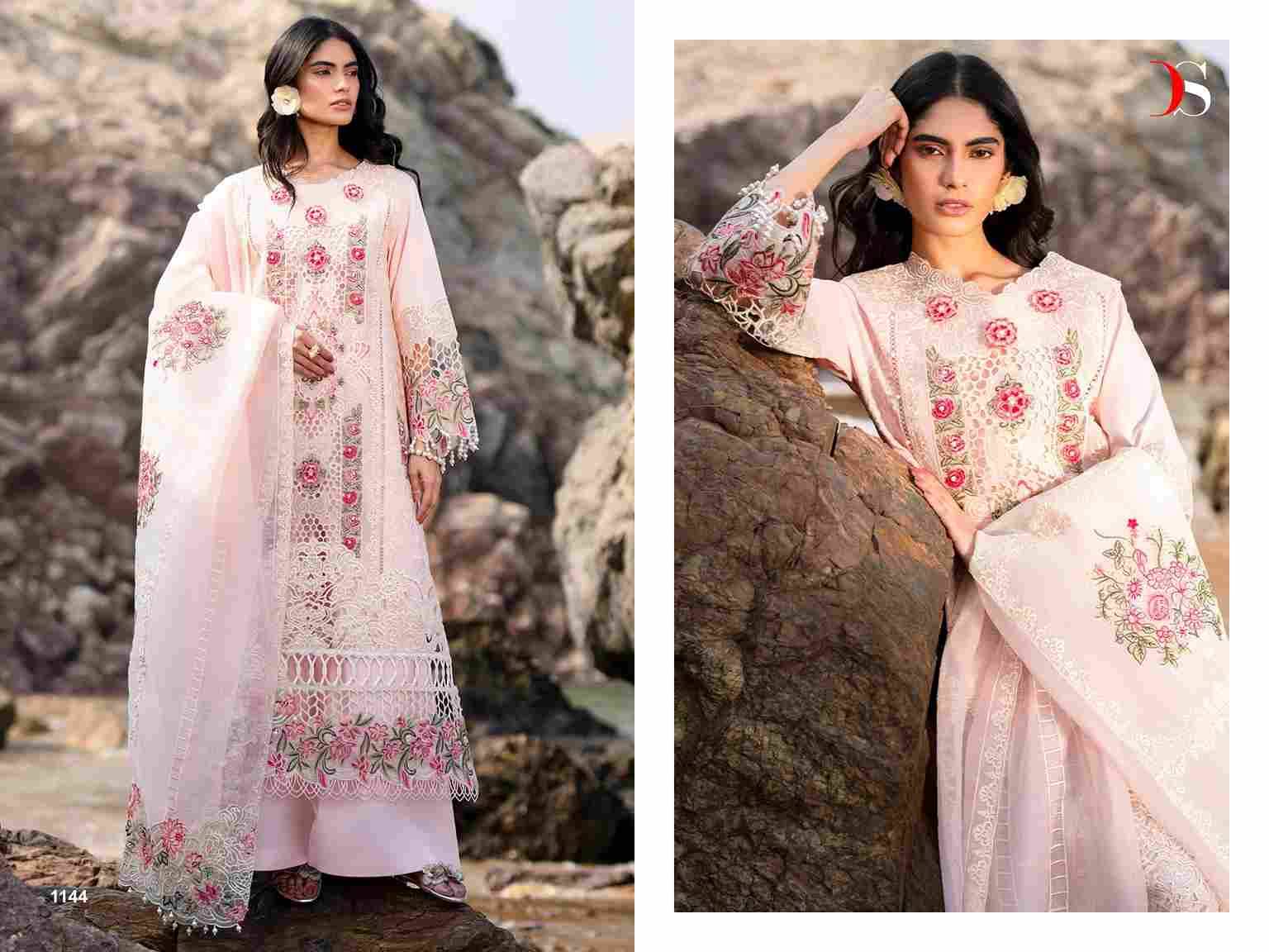 Sirene Luxury Lawn-25 By Deepsy Suits 1141 To 1146 Series Designer Pakistani Suits Beautiful Stylish Fancy Colorful Party Wear & Occasional Wear Pure Cotton Embroidered Dresses At Wholesale Price